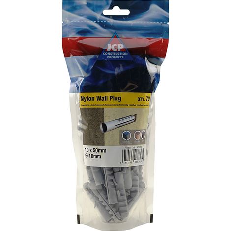 Jcp Fixings Nylon Wall Plugs 8 x 40mm - Box of 500