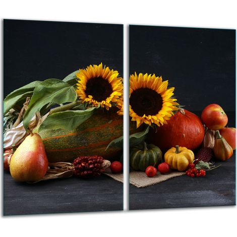 Schneidebrett aus Glas, 2 x 30 x 52 cm, Blumen (1/5)