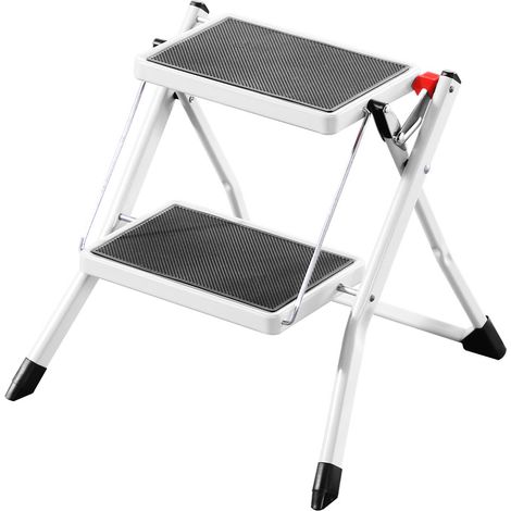 SGABELLO APRIBILE GRADINO CON TAPPETINO 'KLOSE' 2 gradini - aperto cm. 49 x 48,8 x h.44,5  - KASART