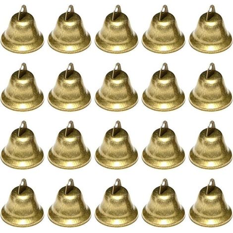 Petites clochettes, 20 pièces clochettes vintage pour décoration de mariage et de festival, clochettes de Noël pour arbres de Noël, clochettes en métal pour porte-clés, artisanat. (1/5)