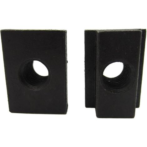 5 écrous carrés en acier noir avec finition rouille M8 M10 M12 (1/5)