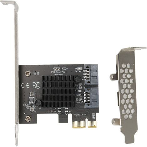Carte d'extension PCIe vers SATA 3.0 : transmission 6 Gbps stable, Plug and Play, carte contrôleur PCIe SATA 3.0 pour ordinateur de bureau (1/5)