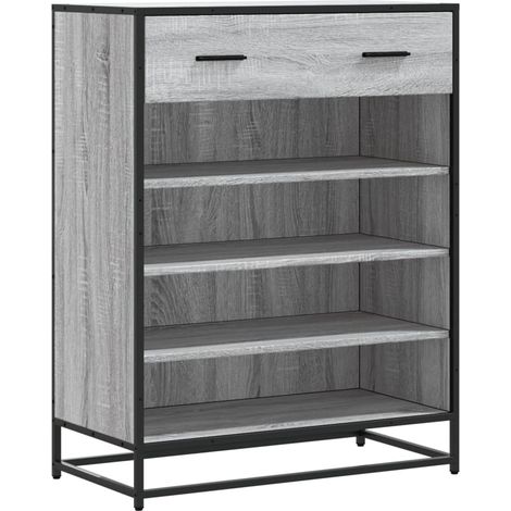 Maison Exclusive - Scarpiera Grigio Sonoma 75x38x97,5 cm Legno Multistrato Metallo