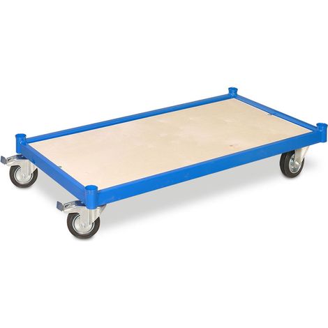 BRB Plattformwagen, LxBxH 1x500x180 mm, 250 kg Tragkraft, 2 Lenkrollen, 2 Bockrollen (1/2)