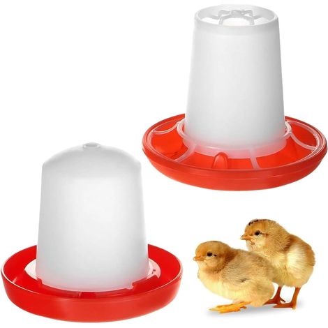 2 Pièces Abreuvoir Poules, Alimentation Simplifiée pour Poussins Abreuvoir (1/5)