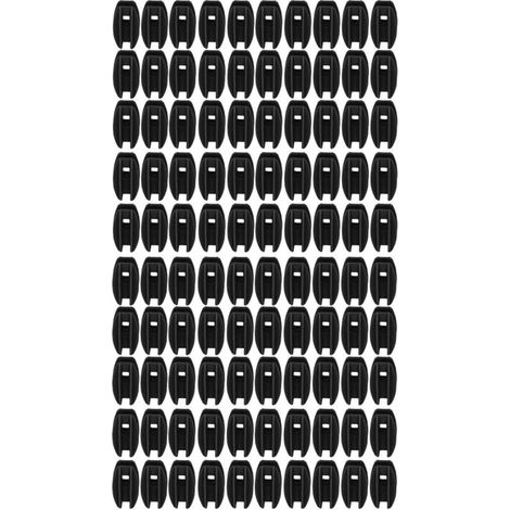 Isolateur de clture électrique, 100 pièces, résistant aux intempéries, Tube carré ABS, pour fil d'acier noir (1/5)