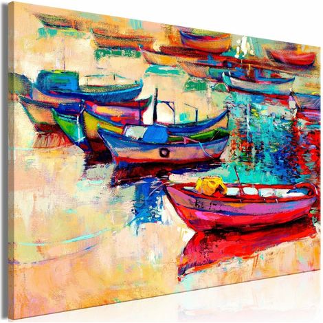 Tableau bateaux larges - 120 x 80 cm (1/4)