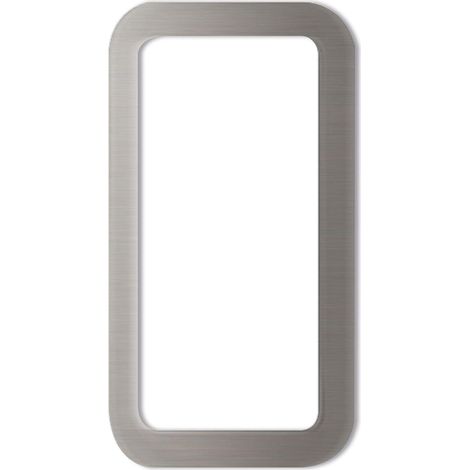 Poignée de porte coulissante carrée - 120 x 65 mm - Autocollant - Pour portes coulissantes - Effet aluminium et acier inoxydable