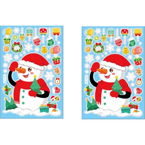 Décorations pour vitrines de Noël - Autocollants pour vitrines de Noël - Fournitures de décoration pour les fêtes de fin d'année et d'hiver (1/5)