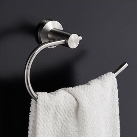Handtuchhalter, Wandmontierter Kleiderhaken, 304 Edelstahl mit polierter Chrom-Metallbeschichtung, Badezimmer-Handtuchhalter (1/5)