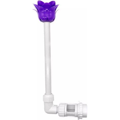pair Fontaine de lotus violet avec bassin à double fil