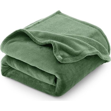 Decke Kuscheldecke Sofadecke Flanell Fleece XXL 270 x 230 cm Grün (1/5)