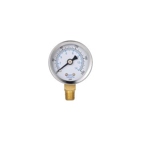 0 200psi 0 14bar 40mm 1/8 manomètre à double échelle manomètre hydraulique TS-40-14bar (1/4)