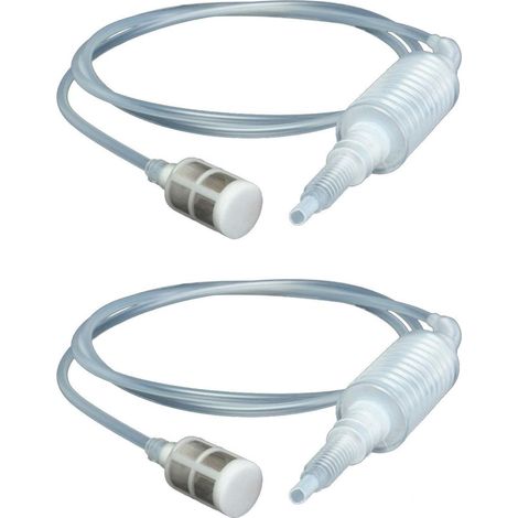 Siphon avec Pompe et Filtre pour Aquarium - Pour Changement d'Eau Facile et Nettoyage de Gravier - Tuyau avec Préfiltre Anti-Bouchage (1/4)
