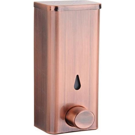 Distributeur de savon mural en acier inoxydable 304 pour salle de bain et cuisine, pompe à pression en cuivre rouge pour hôtel (1/2)