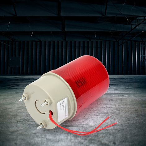 Feu de signalisation clignotant rotatif 220 V CA, LED rouge, diamètre 97 mm (1/5)