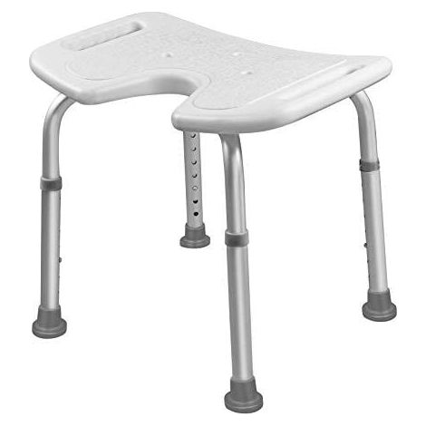 Chaise de Douche Tabouret de Bain Chaise de bain 135KG aluminium réglable en hauteur 35-51cm siège de douche pour personnes âgées enfants personnes - modèle B NAIZY (1/5)