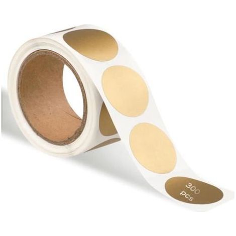 pair Lot de 300 autocollants à gratter ronds dorés de 2,5 cm - Pour carte à gratter - Pour carte à gratter - Pour mariage, surprise (1/4)