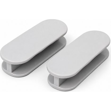 Poignée 2 Ventouse pour Porte Vitrée Tiroir Gris 9 cm (1/5)