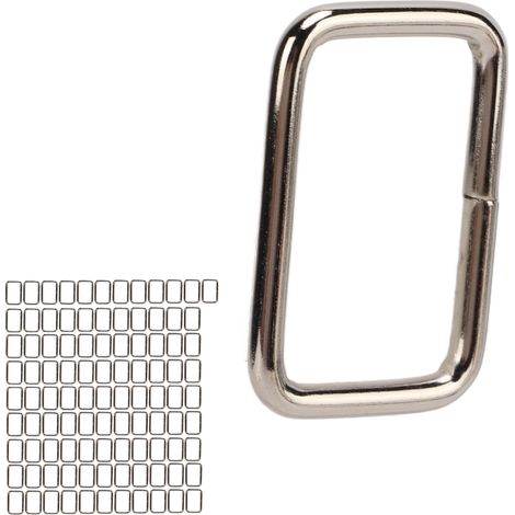 Filiyano-100 anneaux métalliques rectangulaires pour sacs, robustes et élégants, accessoires de bagagerie pour animaux de compagnie, colliers et (1/5)