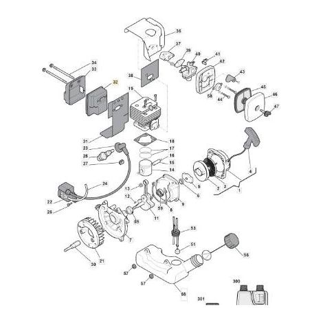SILENCIADOR EBV260E.1.1 -RDC ORIGINAL STIGA - 183740016/0