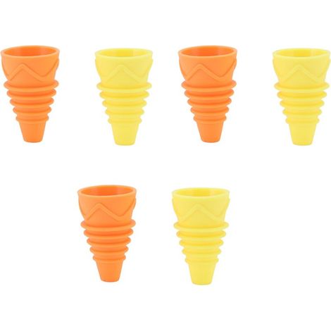 6 pièges à mouches réutilisables en silicone flexible, entonnoir pour bouteilles, jardin, cuisine, maison (1/5)