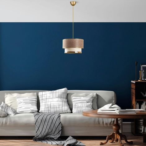 Suspension moderne en tissu - abat-jour bicolore ZURICH (1/5)