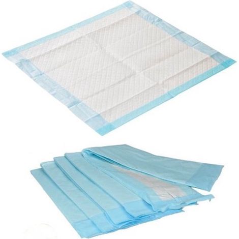 Lot de 25 alèses jetables 60 x 90 cm - Protège-matelas imperméables - Protections absorbantes pour incontinence - Alèses de lit à usage unique (1/2)