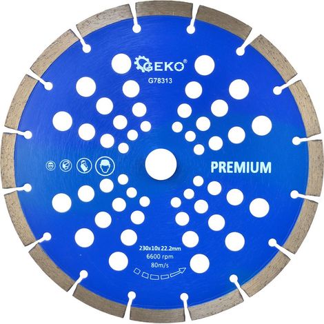 Disque diamanté segment 230 x 10 x 22,2 mm. Geko Premium par Laser (25)