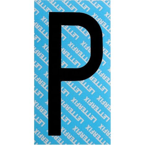 Letra adhesiva negra Serie T80 P Letterfix