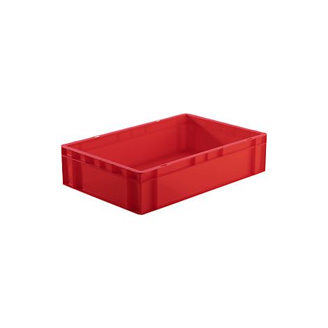 LA-KA-PE Contenedor apilable de transporte L600xW400xH145mm - TK600/145-0 ROJO