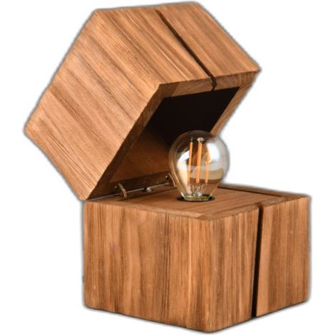 Lampe design, Lampe de table écrin Trésore Naturel en Wood, TRIO (1/5)