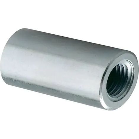 Conector cilíndrico hembra M8, casquillo roscado de acero, zincado, 50 uds.