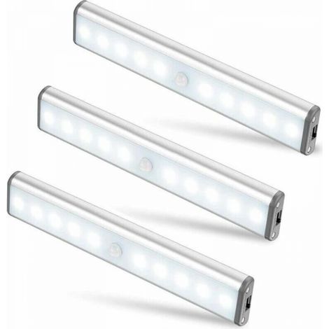 Lumière LED, sans fil, rechargeable par USB, magnétique, détecteur de mouvement, 2 modes d'éclairage, portable. Lampes de placard Lampes de secours portatives Veilleuses pour enfants (1/5)