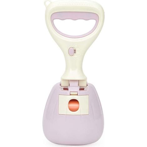 Cortador de excrementos portátil para mascotas con bolsa recolectora, ABS, morado (1/5)