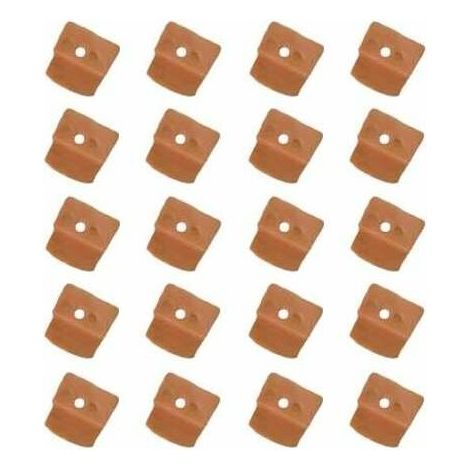 20x Support mural glace verre vitre miroir à visser plastique marron Porte miroir Taquet Protection Meuble Séjour Chambre Cuisine Salle de bain (1/2)