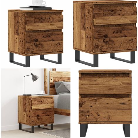 vidaXL Nachttisch Altholz-Optik 40x35x50 cm Holzwerkstoff (1/5)