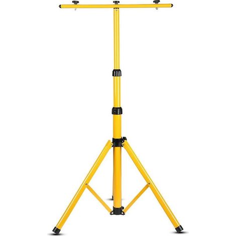 V-TAC VT-41150 Dreibeinstativ aus Aluminium für 2 LED-Leuchten von 10 W bis 50 W, gelbe Farbe SKU 9104