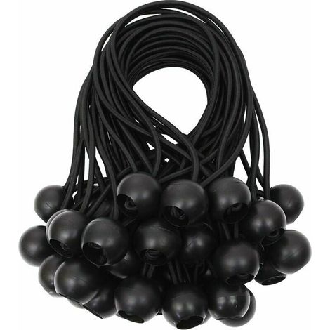 Tenditori per teloni Ulisem, tenditori a sfera, tenditori elastici, tenditori in gomma per striscioni, teloni, padiglioni, tende, teli, imbracature di estensione, supporti per teloni, bianchi, 15 cm (