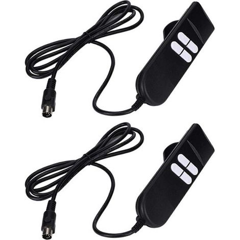 2x Télécommande pour fauteuils inclinables électriques, interrupteur manuel à 4 boutons et 5 broches pour appareils électroménagers, lits réglables et fauteuils releveurs (1/5)