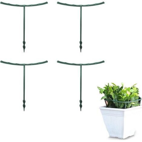 4 teiliges Pflanzenständer Set Rankgitter Gartenständer Kunststoff Pflanzenständer 15,5 x 17 cm Einfache Montage Gartenhelfer für Topf und Zimmer (1/5)