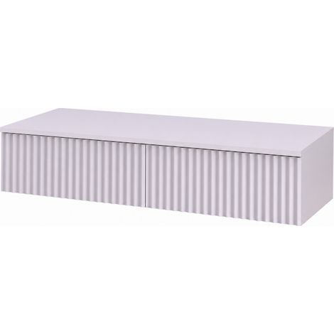 Hängende Konsole mit 2 Schubladen, geriffelter Front, 100 x 38 x 17 cm (1/5)
