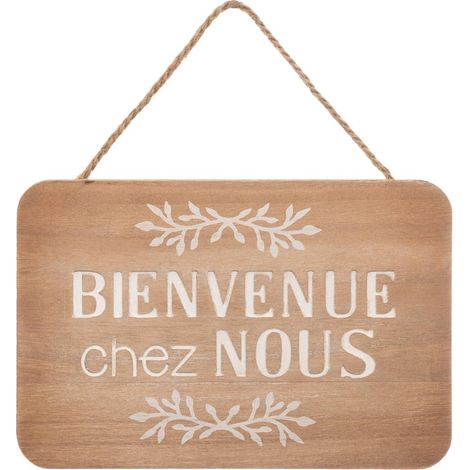 Cartel de madera para puerta Krystel 25x17cm - Atmosphera créateur d'intérieur