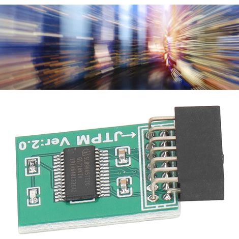 Module TPM 2.0 MSI pour Win11 - Interface LPC 14 Broches, Carte de Module Cryptage Sécurisé, Compatible Windows 11, Vert (1/5)