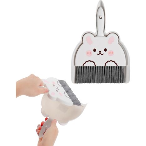 Ensemble Mini Pelle et Balayette de Table,Balai à Main Portable avec Petite Pelle à Poussière et Brosse pour Nettoyage des Miettes sur Bureau,Clavier,Table de Chevet,Canapé(23x18cm) (1/5)