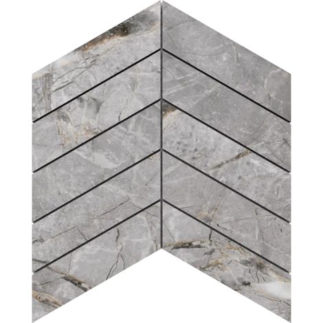 Ilcom mosaico in gres su rete per bagno e cucina R9 24.6cm x 25.2cm - Slate echo arrow (1/3)