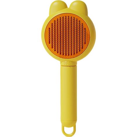 Brosse de nettoyage pour chats et chiens, outil de toilettage pour animaux de compagnie, jaune (1/2)