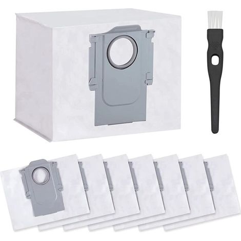 Confezione da 8 sacchetti per aspirapolvere Ulisem per robot aspirapolvere Compute S7 MaxV Ultra / S7 Pro Ultra / Q7+ / Q7 Max+ / Q5+, sacchetti di ricambio monouso di grande capacità da 3 l (1/4)