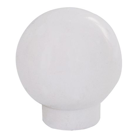 Pomolo in legno - Ø 26 mm. - bianco brillante