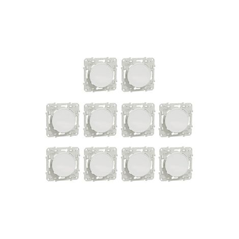 Schneider - Odace 2011 - LOT de 10 Obturateurs - Blanc - Ref. : S520666x10 (1/4)